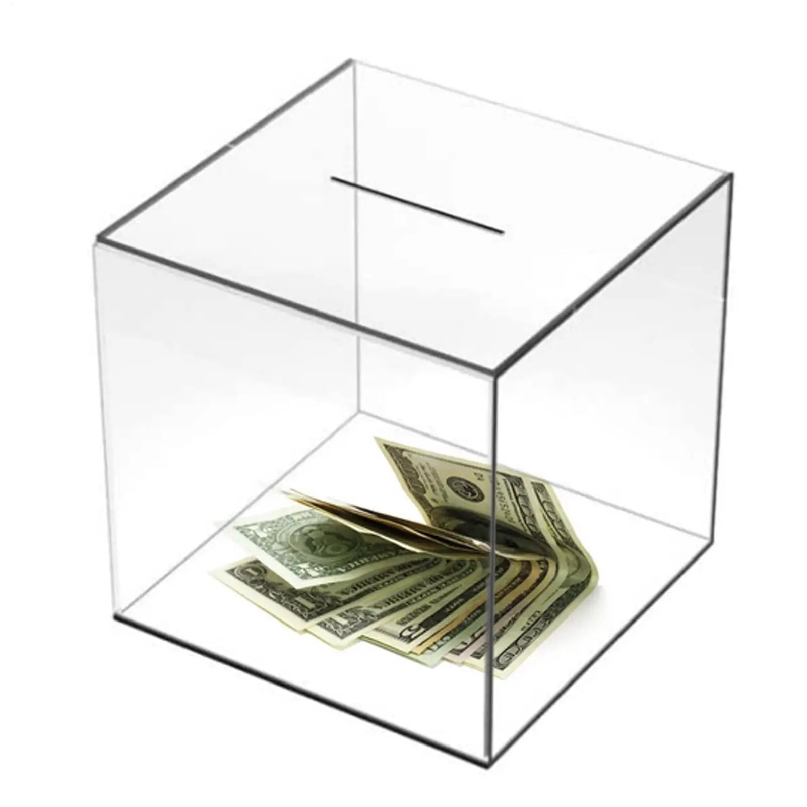 Transparente Acryl Spardose – Nicht Öffnendes Sparglas für Bargeld und Münzen Kaufschwan®
