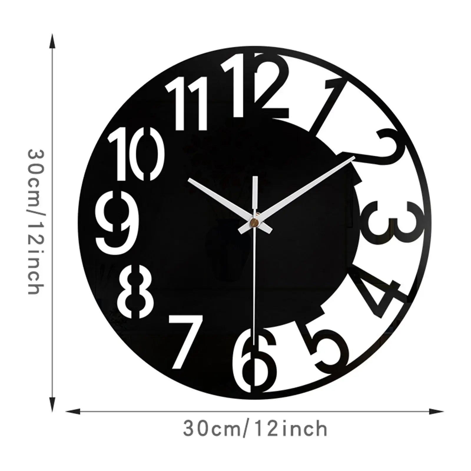 Minimalistische Acryl Wanduhr – Leise Große Moderne Deko Uhr Kaufschwan®