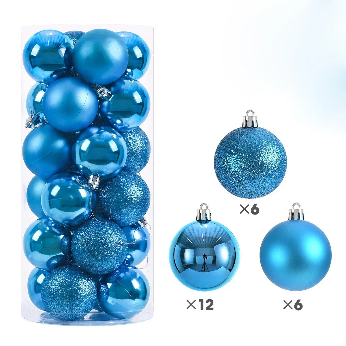 24 Stück 4CM Weihnachtskugeln – Bruchsichere Baumdekoration | Hängende Christbaumkugeln für Zuhause & Festliche Anlässe Kaufschwan®