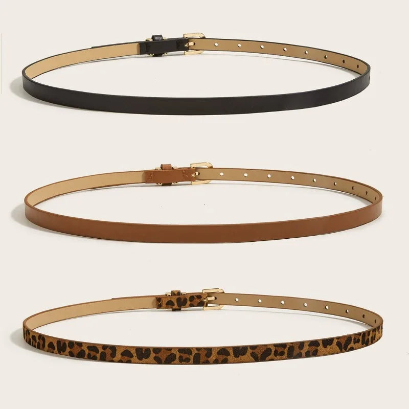 Damen Leoparden Gürtel – Schwarzer Modischer Taillengürtel aus PU-Leder | Eleganter Gürtel für Kleider & Outfits Kaufschwan®