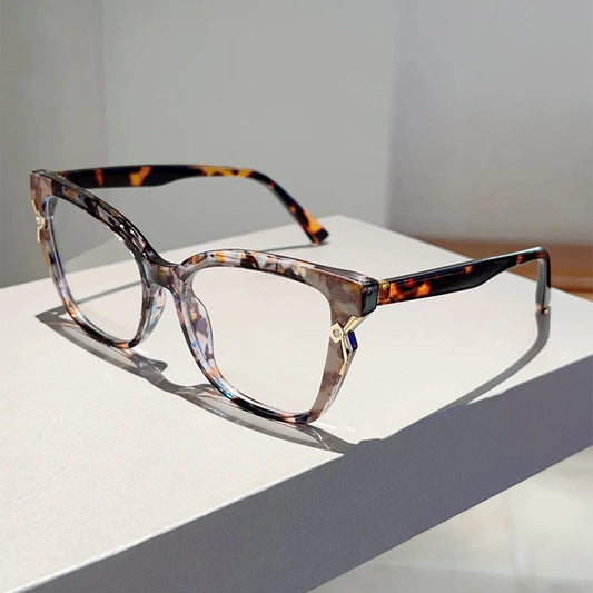 Damen Vintage Brille – Modische Mehrfarbige Fassung mit Blau-Licht-Filter | Trendige Design-Brille im Retro-Stil Kaufschwan®