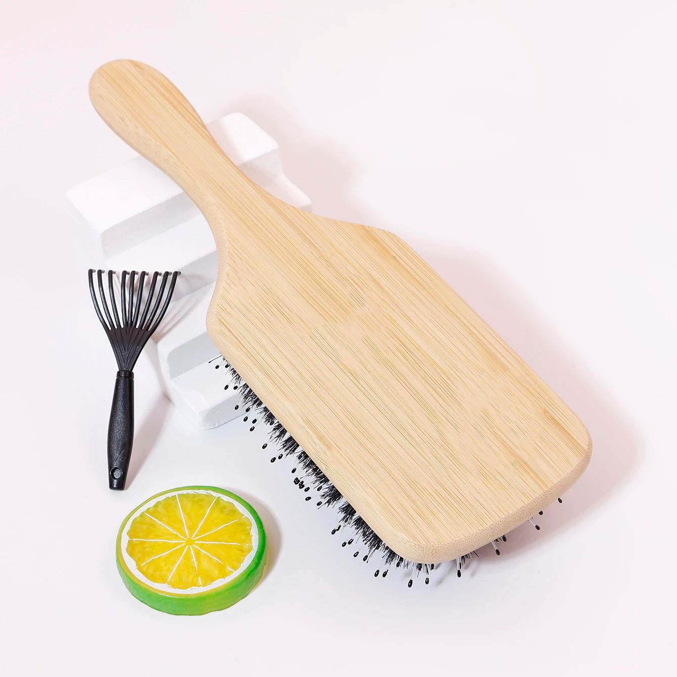 2 Stück Haarbürste mit Borsten & Rake-Kamm – Luftkissen Massagebürste für Glänzendes, Glattes Haar | Perückenfreundliches Styling-Set Kaufschwan®