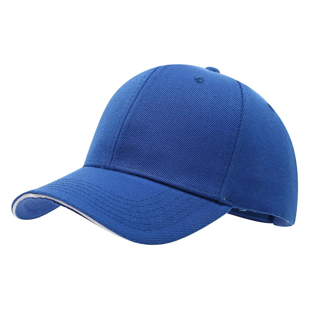 Klassische Baseballkappe | Herren & Damen Freizeit Einfarbige Kappe | Outdoor Reise Mode Baseballcap Kaufschwan® Blau Einstellbar