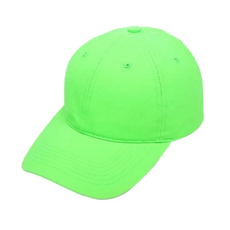 Neon Baumwolle Baseballkappe | Fluoreszierende Neon Farben Baseballcap | Outdoor Sport Snapback Trucker Baseballcap Kaufschwan® Grün
