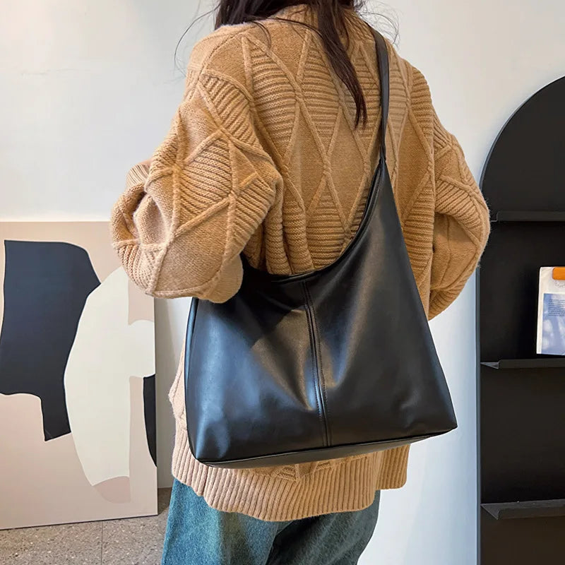 Große Damen Tote Tasche für Eine Schulter – Lässige & Vielseitige Crossbody Handtasche | Modische Schlichte City Tasche Kaufschwan®