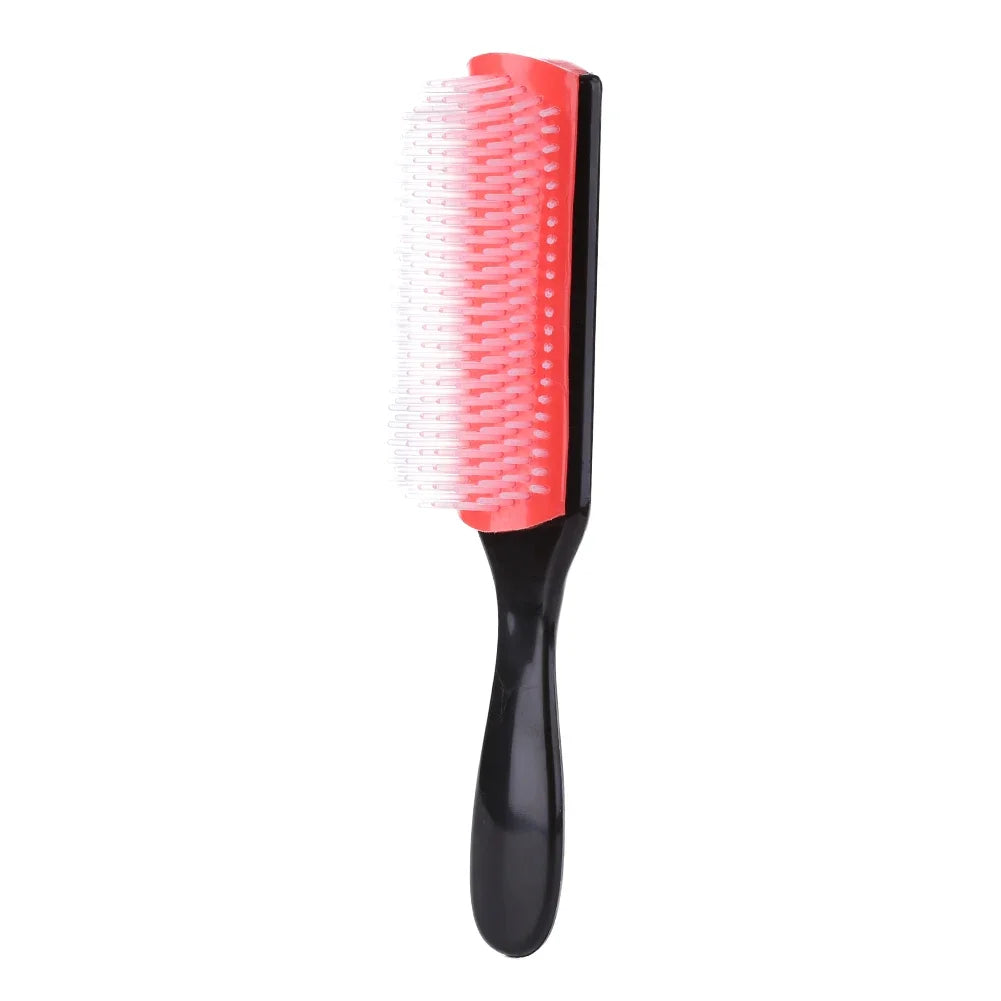 9-Reihen Styling Haarbürste – Entwirrungskamm für Glattes & Lockiges Haar | Kopfhaut-Massagebürste für Echthaar-Perücken Kaufschwan® Design 4
