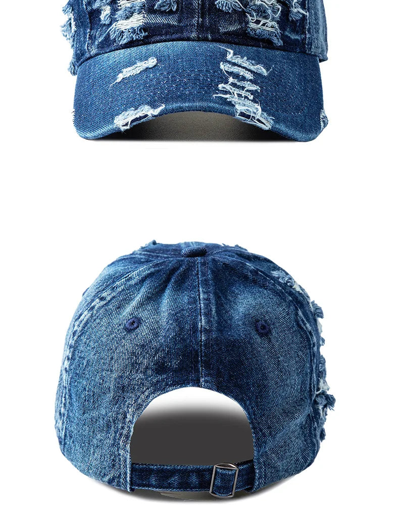 Baseballcap aus Gewaschenem Denim | Vintage Baseballcap für Damen & Herren | Atmungsaktive Verstellbare Baseballcap für Frühling & Sommer Kaufschwan®
