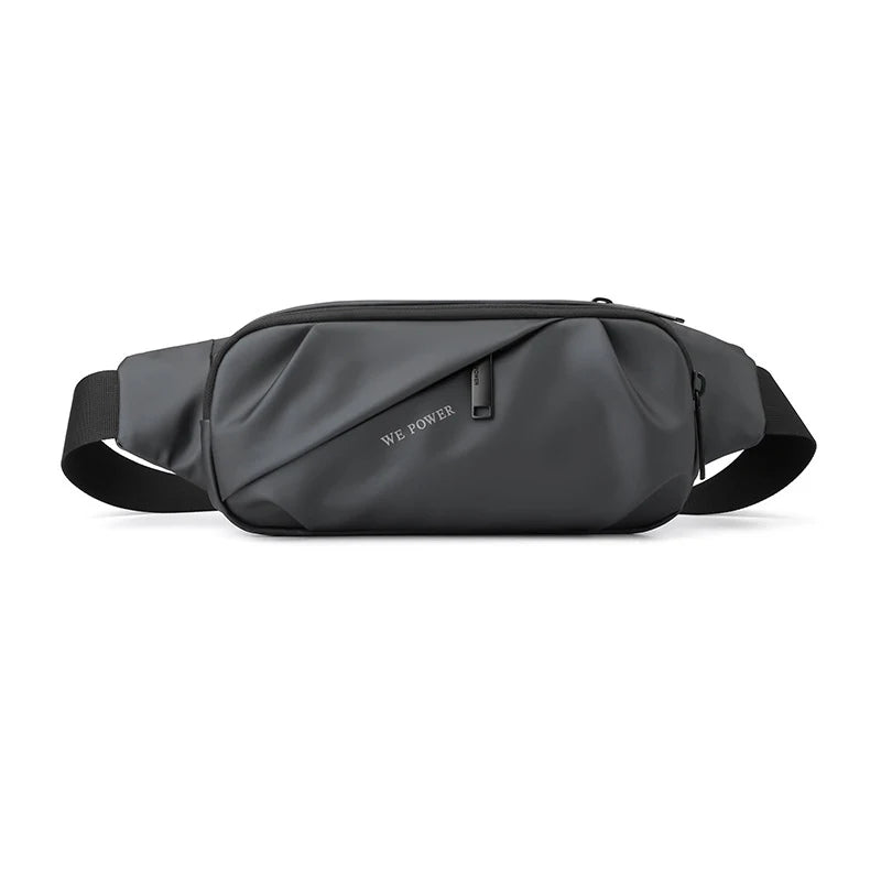 Herren Wasserdichte Nylon Gürteltasche – Multi-Purpose Reise Belt Bag | Modische Sling Brusttasche, Hüft- & Fanny Pack Kaufschwan® Grau