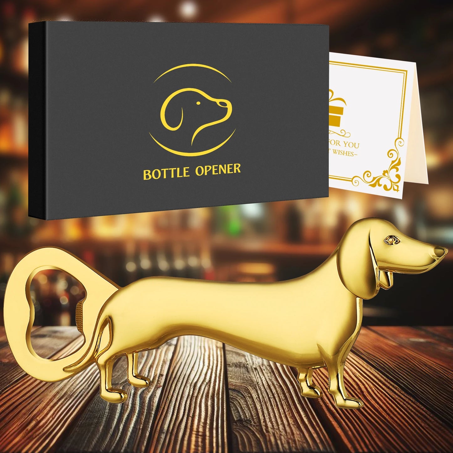 Dackel Flaschenöffner – Metall Hunde Design Geschenk für Männer Kaufschwan®