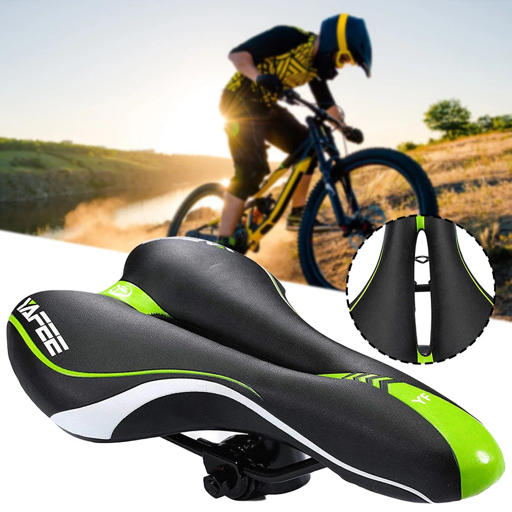 Mountainbike Fahrradsattel – Bequemer Weicher Rennradsitz mit Hohlraum | Verschleißfester Komfort Sattel für Sport & Fitness Kaufschwan®