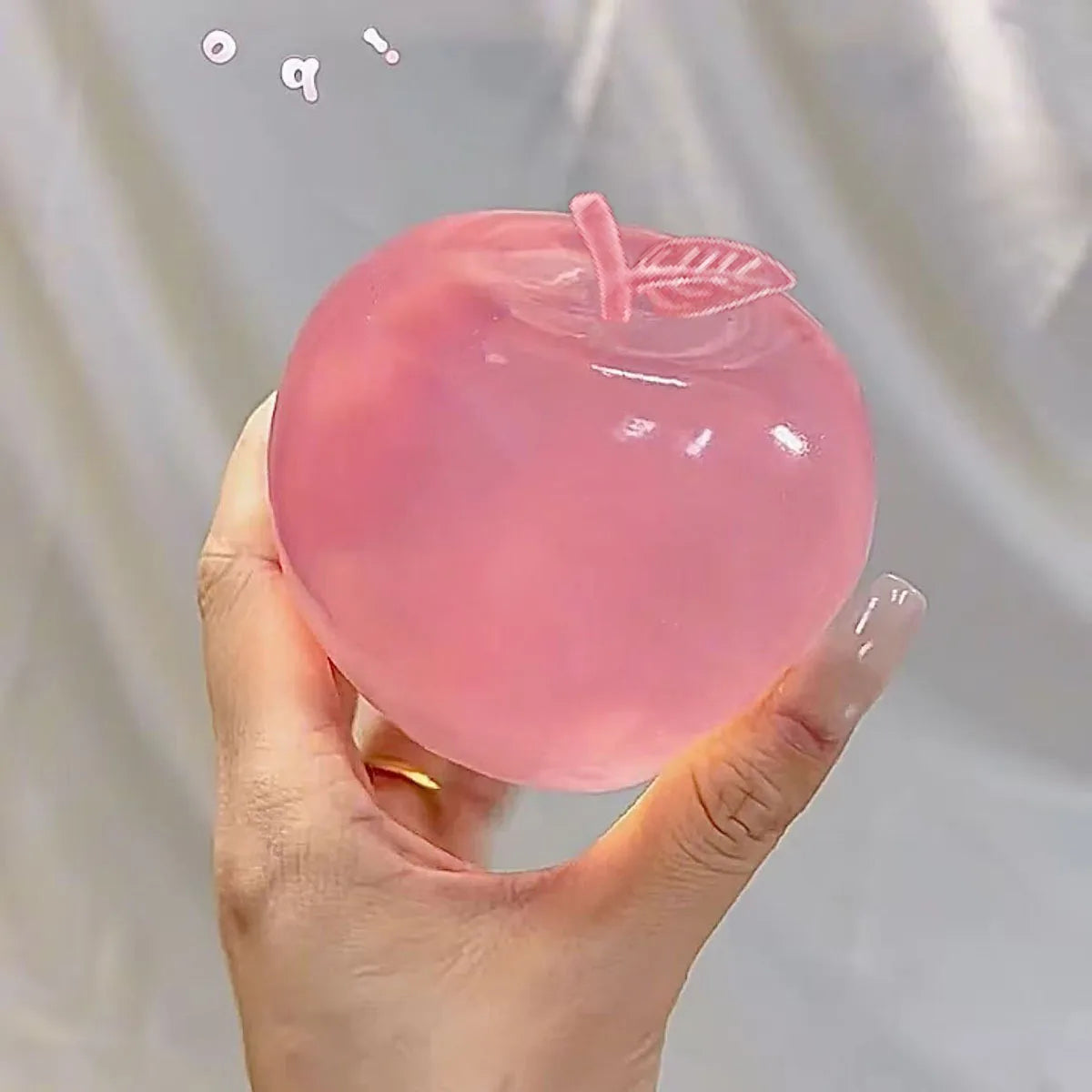 Grüner Apfel-Squishy – Weiches Transparentes Slow-Rising Sensorik- & Fidget-Knautschspielzeug für Entspannung, Stressabbau & Schreibtisch