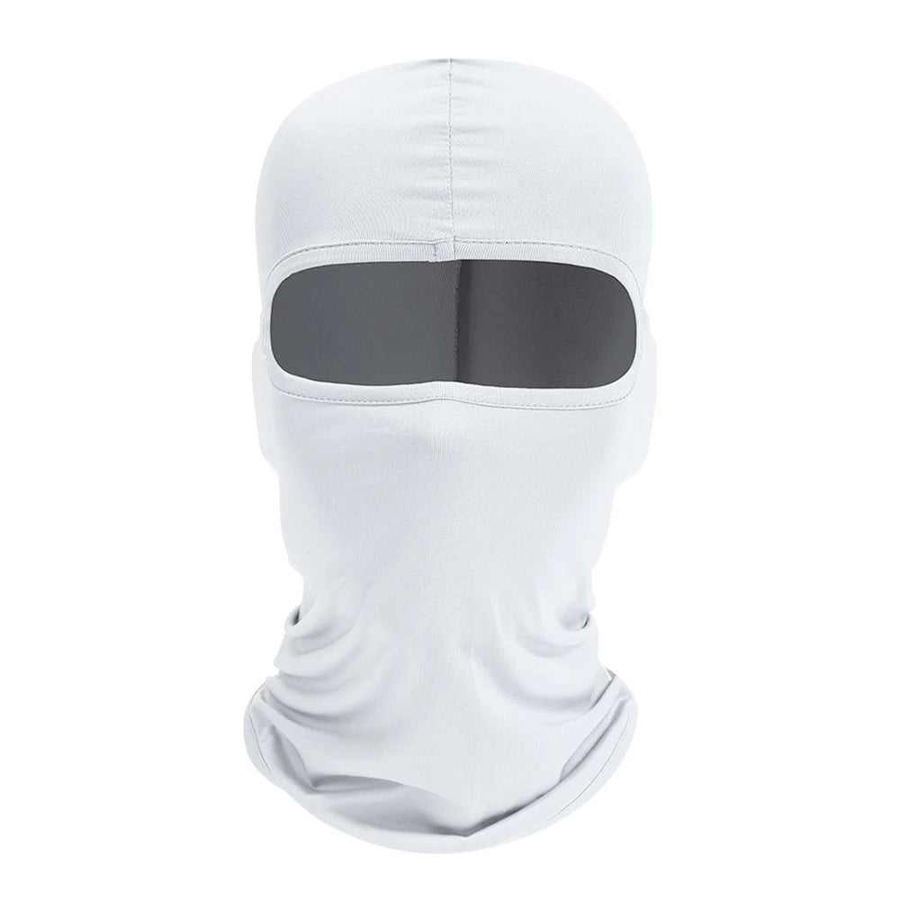 Motorrad Balaclava Vollgesichtsmaske – Winddicht & Atmungsaktiv | Helm-Unterzieher mit Anti-UV Schutz für Motorrad, Radfahren & Sport Kaufschwan® Weiß