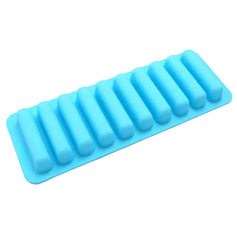 Schmale Eiswürfelform aus Silikon – Für Wasserflaschen, Cocktails & Softdrinks Kaufschwan® Blau