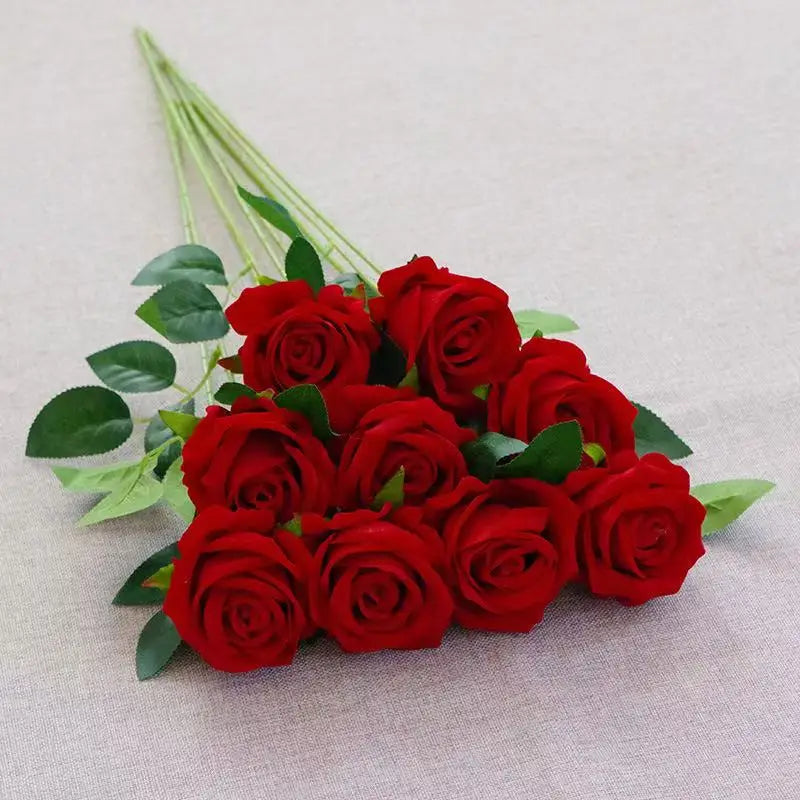 1/5/10/20 Stück Künstliche Rosen – Realistische Seidenrosen füar Hochzeit & Wohndekoration | Eleganter Rosenstrauß aus Kunstblumen Kaufschwan®