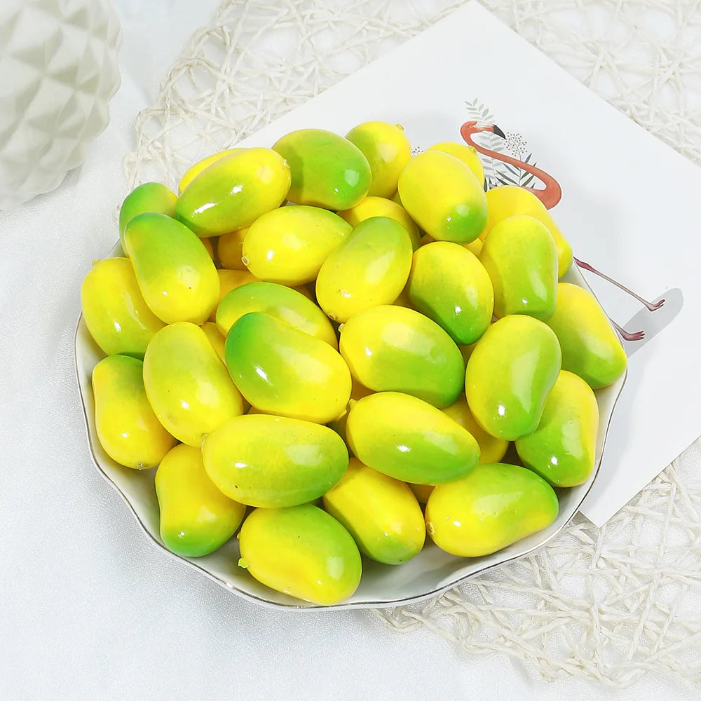 Künstliche Erdbeeren – Plastik Simulationsfrüchte (10 / 30 Stück) für Party-, Hochzeits- & Wohndekoration Kaufschwan® Mango 10 Stück
