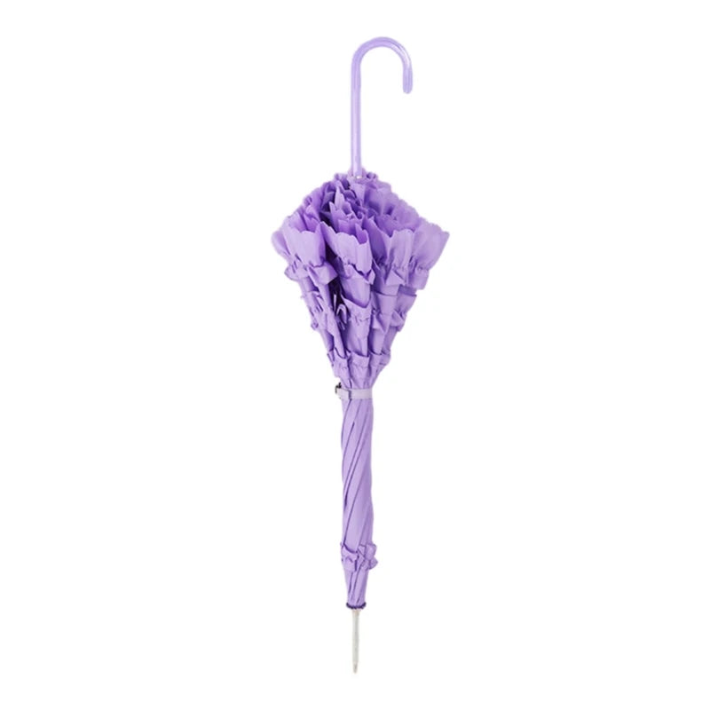Leichter Sommer & Regen Spitzen Schirm – Sommer Lolita Spitzen-Parasol – Femininer Damen Sonnenschirm, Niedlicher Haushalts-Schirm für Sonne & Stil Kaufschwan®