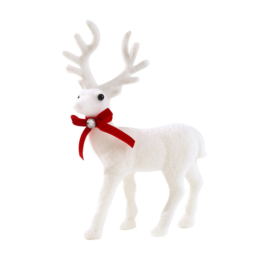 Weihnachtsdeko Elch Figur 16/21/26 cm – Deko Rentier aus Kunstharz für Tisch, Fensterbank & Weihnachtsbaum | Winter & Weihnachtsdeko Set Kaufschwan® 21CM