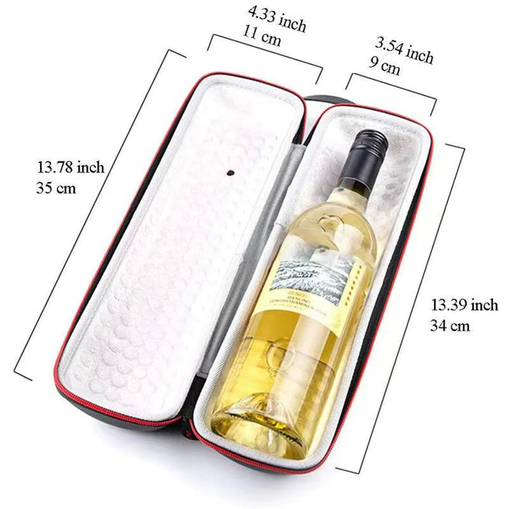 Transporttasche für Weinflaschen – Stoßfeste Wein Geschenkbox | Wasserdichte Isolierte Weinaufbewahrung mit Handgriff für Reisen & Partys Kaufschwan®