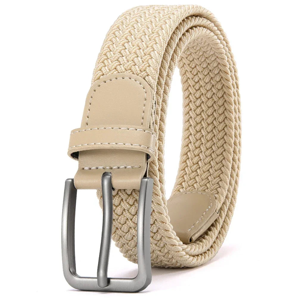 Flexibler Nylon Gürtel – Verstellbarer Outdoor & Arbeitsgürtel | Atmungsaktiv & Robust | Unisex Kaufschwan® Beige 115CM