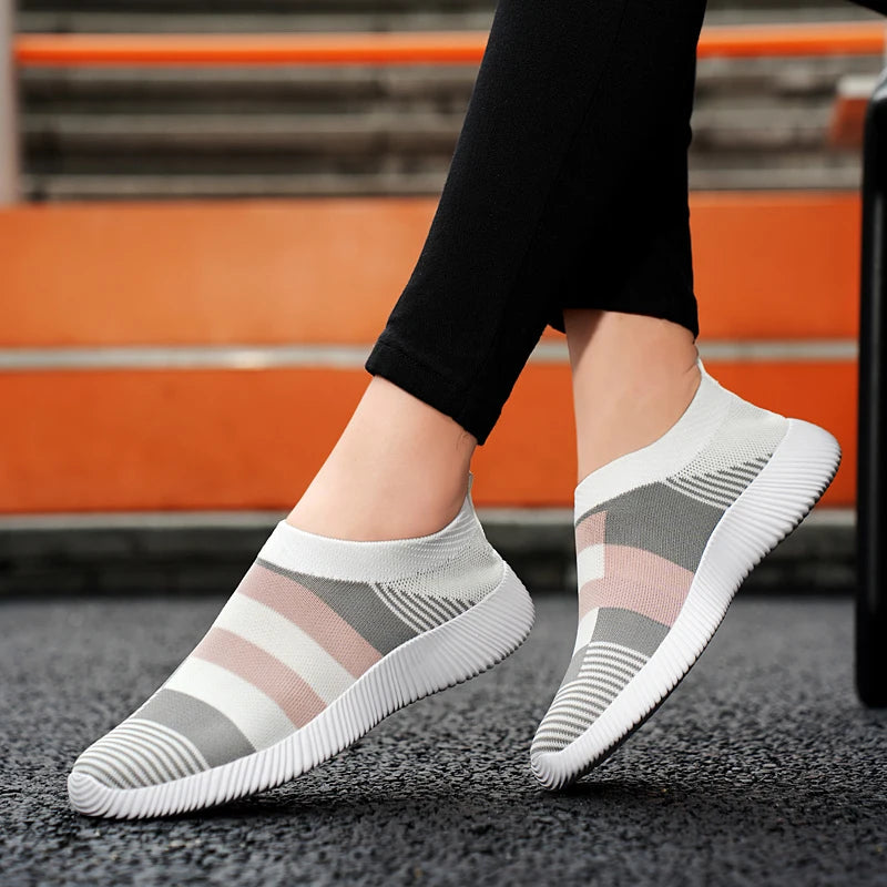 Damen Slip-On Sneaker – Hochwertige Freizeitschuhe | Bequeme Loafer für Spaziergänge | Übergrößen bis 44 Kaufschwan®