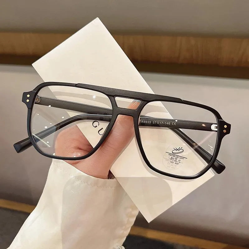 Retro Anti-Blau-Licht Computerbrille – Modische Übergröße Fassung für Damen & Herren | Stilvolle Klassische Schutzbrille Kaufschwan®