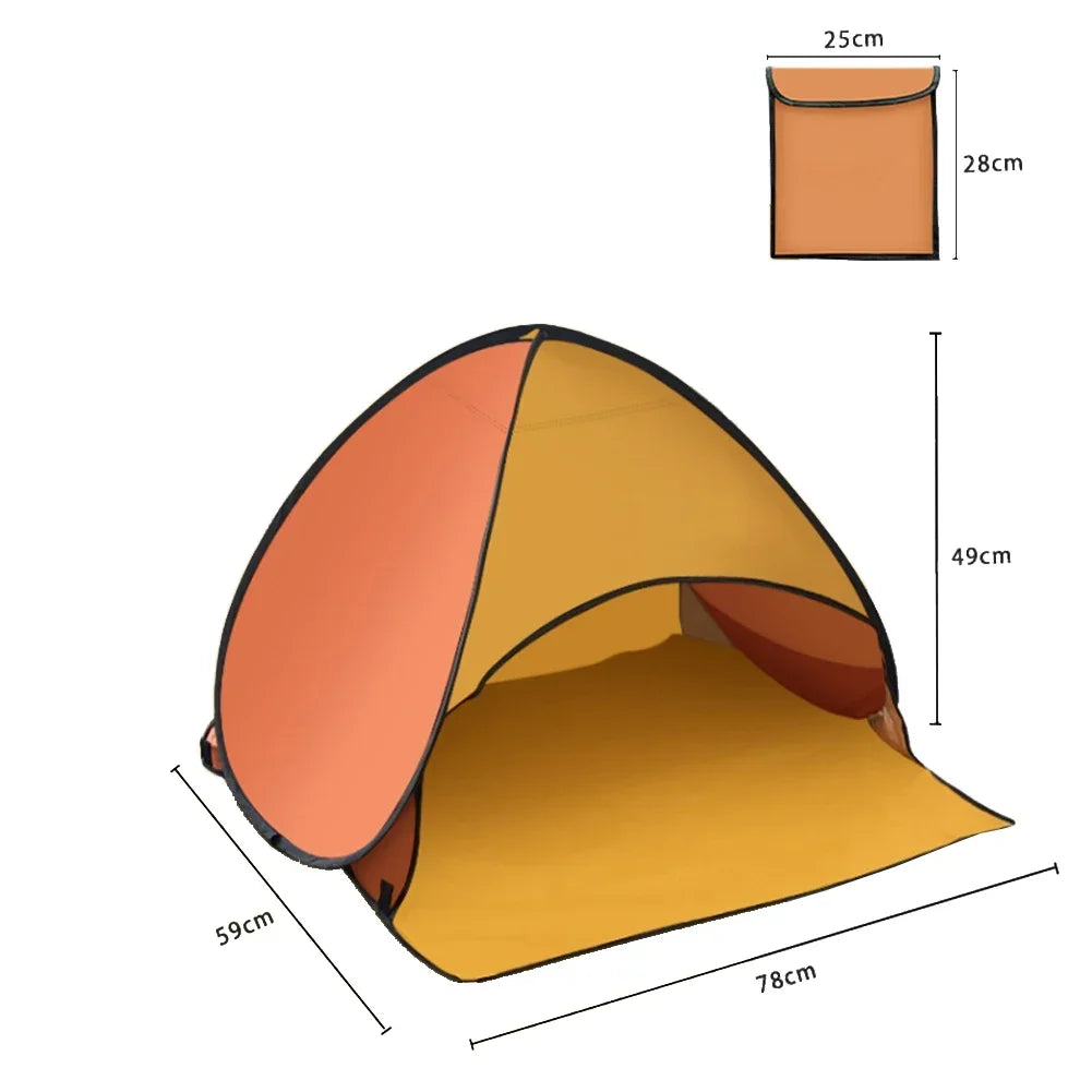 Tragbares Mini Sonnenschutz Zelt – Outdoor Kopfzelt Strand Sonnenschutz Wind- & Sandfest Pop-Up Sonnenblende