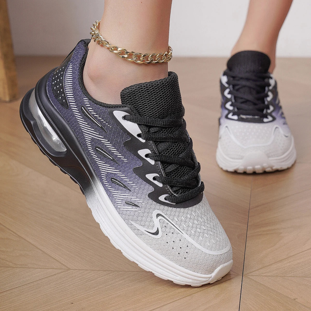 Damen Cushion Sneaker – Modische Walkingschuhe | Atmungsaktive Mesh Tennisschuhe & Sportschuhe Kaufschwan®