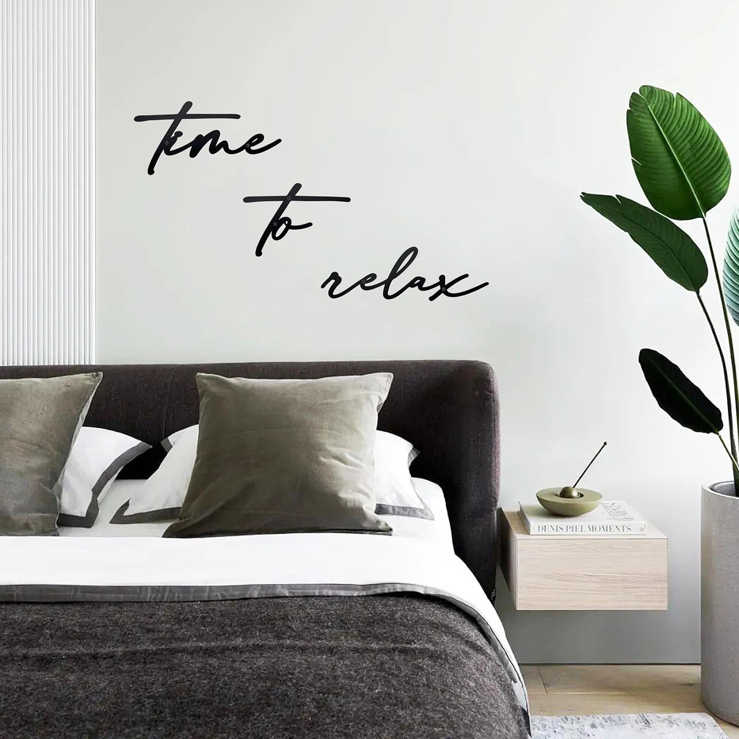 Time to Relax Metall Wanddeko – Schwarzes Landhaus Badezimmer Schild Kaufschwan®