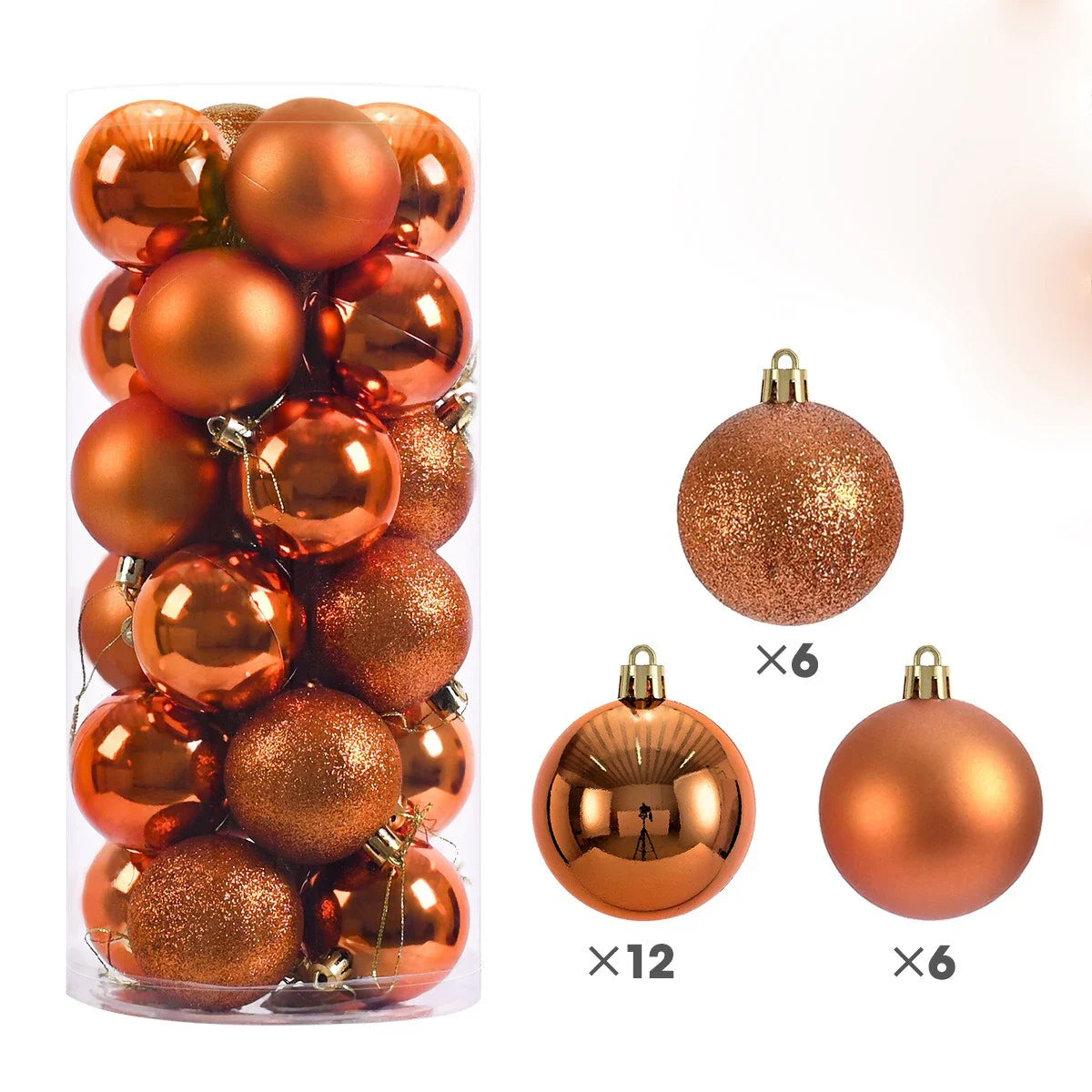 24 Stück 4CM Weihnachtskugeln – Bruchsichere Baumdekoration | Hängende Christbaumkugeln für Zuhause & Festliche Anlässe Kaufschwan®