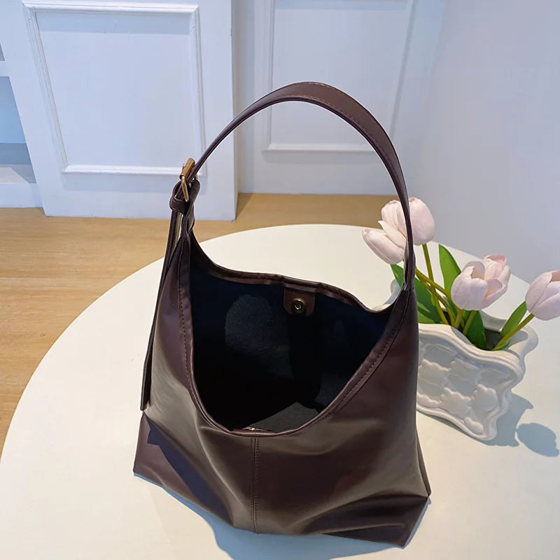 Große Damen Tote Tasche für Eine Schulter – Lässige & Vielseitige Crossbody Handtasche | Modische Schlichte City Tasche