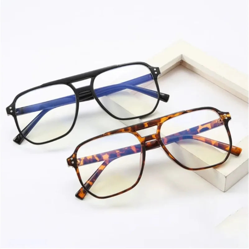 Retro Anti-Blau-Licht Computerbrille – Modische Übergröße Fassung für Damen & Herren | Stilvolle Klassische Schutzbrille Kaufschwan®