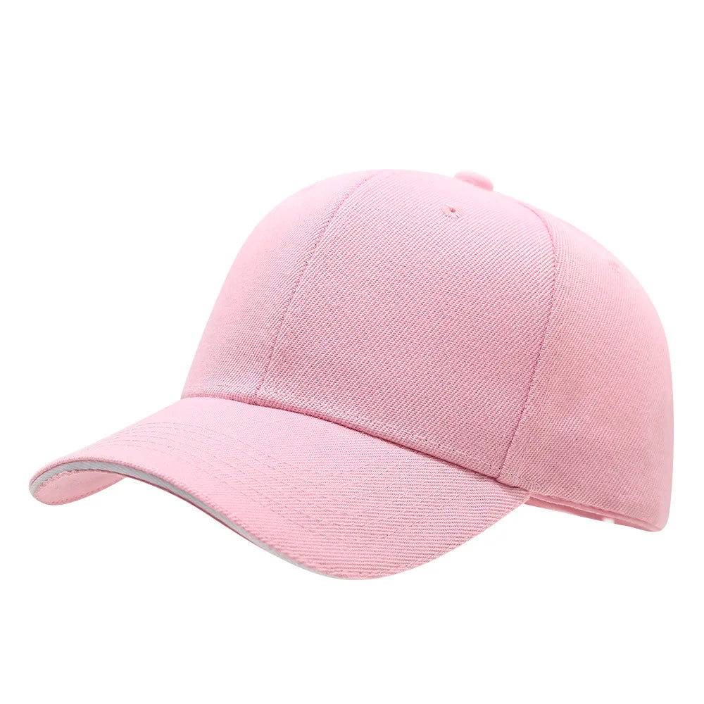 Klassische Baseballkappe | Herren & Damen Freizeit Einfarbige Kappe | Outdoor Reise Mode Baseballcap Kaufschwan® Pink Einstellbar