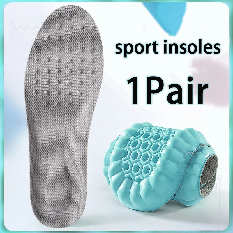 Atmungsaktive Lauf-Einlegesohlen | Weiche Stoßdämpfende Schuhsohlen für Damen & Herren Kaufschwan® Blau EU41-42