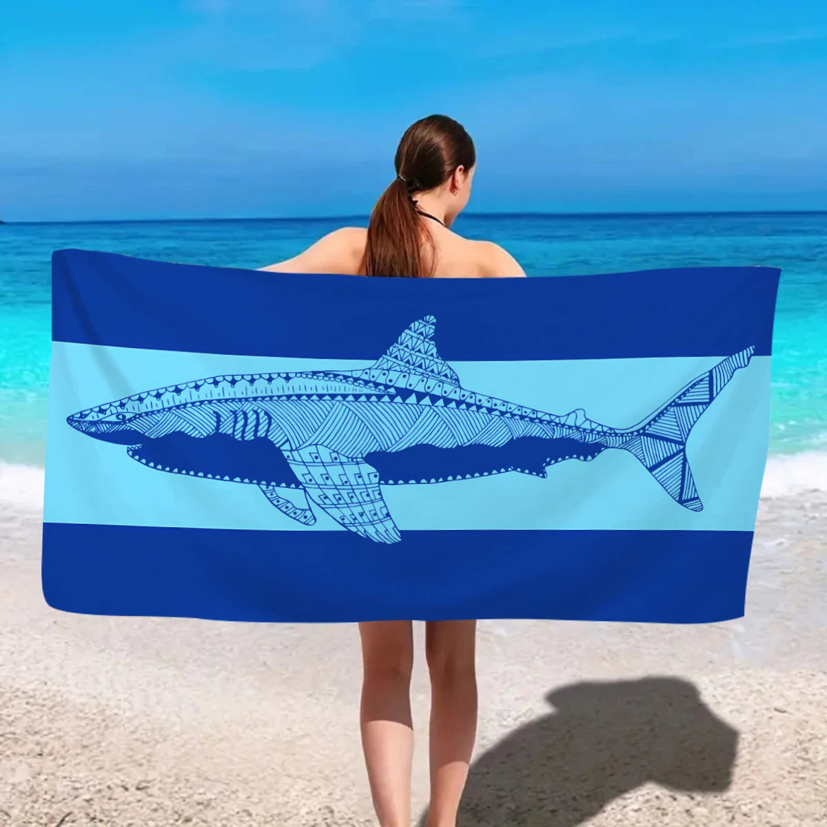Großes Strandtuch aus Ultrafeiner Mikrofaser – Schnell Trocknend & Saugfähig | Multifunktionales Schwimm- & Reisetuch Kaufschwan®