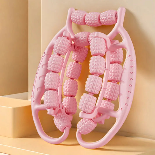 28-Rad-Ringförmiger Bein-Klemm-Massager | Anti-Cellulite & Körper-Slimming-Roller Kaufschwan® Design 4-Rosa