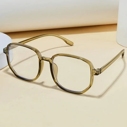 Damenbrille in Jelly-Farbe – Neue Retro-Flache Irreguläre Fassung | Modische Alltags- und Freizeitbrille Kaufschwan®