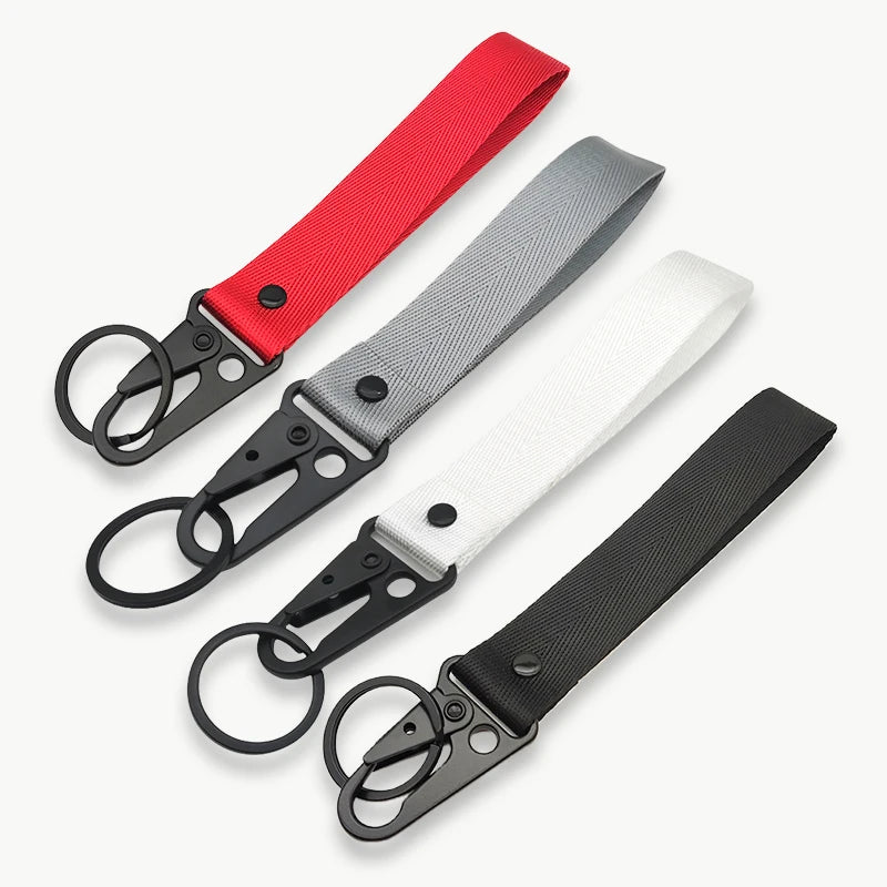 Personalisierter Schlüsselanhänger fürs Handgelenk – Mit eigenem Text oder Logo | Lanyard mit Clip für Auto & Motorrad, Unisex Design Kaufschwan®
