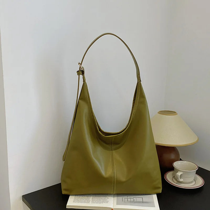 Große Damen Tote Tasche für Eine Schulter – Lässige & Vielseitige Crossbody Handtasche | Modische Schlichte City Tasche