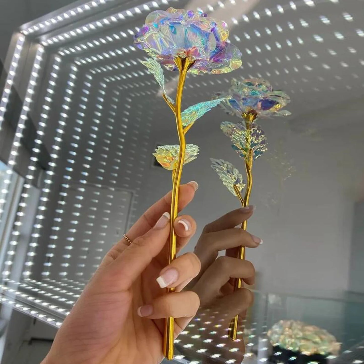 Galaxy Rose Ewige Blume – Leuchtende Goldfolie Rosen Geschenkset Kaufschwan®