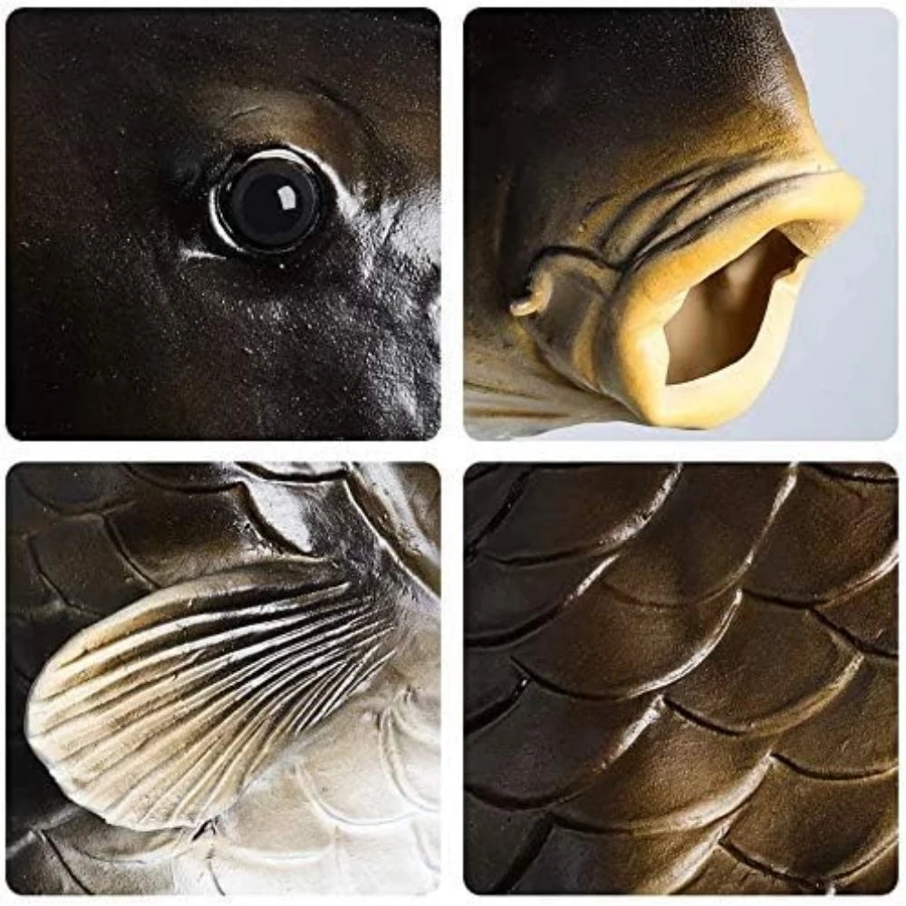 Fischkopf Maske Lustiges Tier – Schwarzer Karpfen Latex Maske für Halloween, Geburtstag, Tier Cosplay & Scherzartikel Kaufschwan®