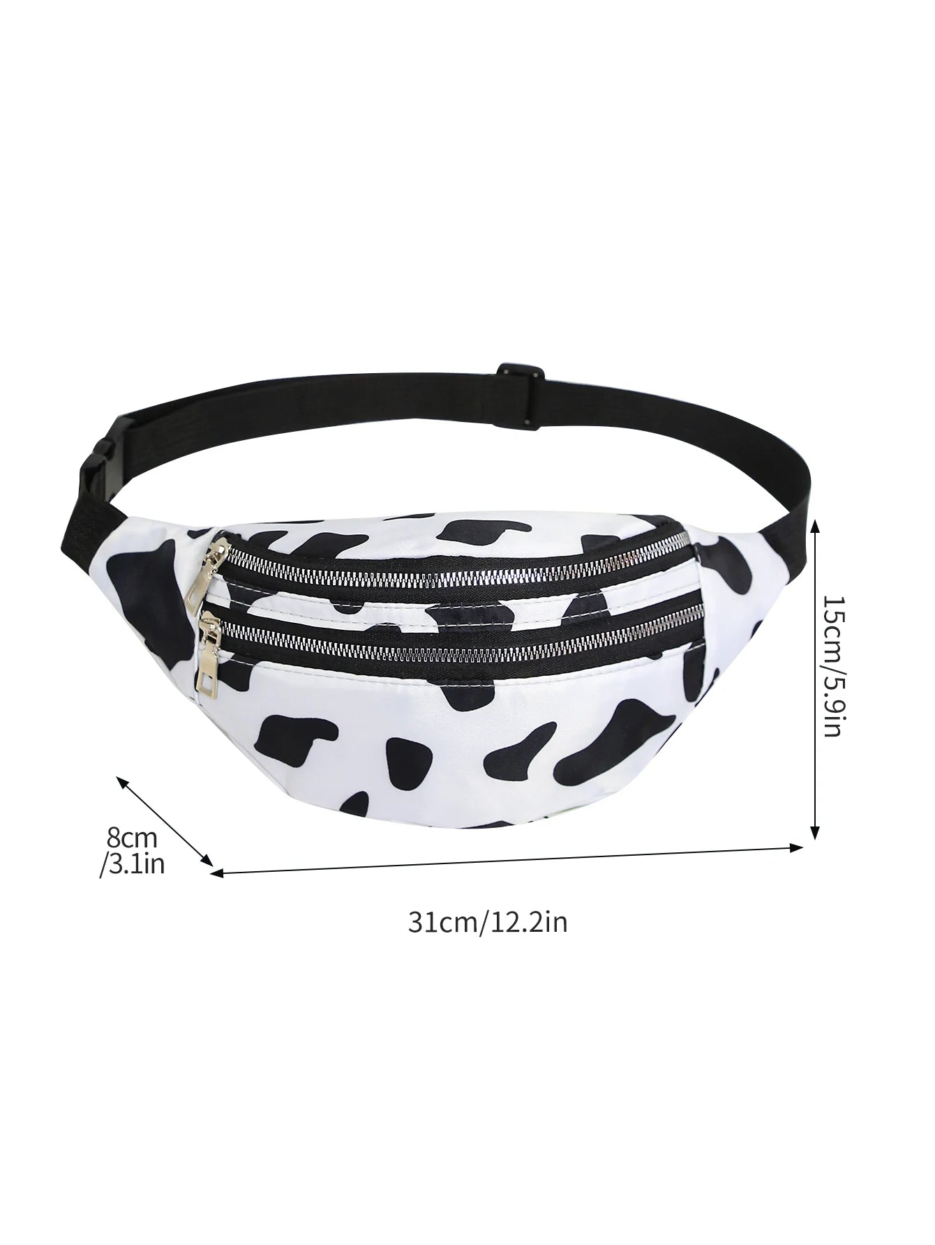 Kuhmuster Gürteltasche – Modische Damen Fanny Pack | Crossbody Messenger Bag, Sport Brusttasche & Reise Hüfttasche Kaufschwan®