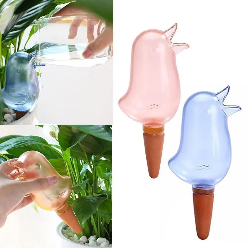 Automatische Pflanzenbewässerung im Vogel Design – Selbstbewässernder Pflanzenspike | Tropfbewässerungssystem für Zimmerpflanzen & Blumentöpfe Kaufschwan®