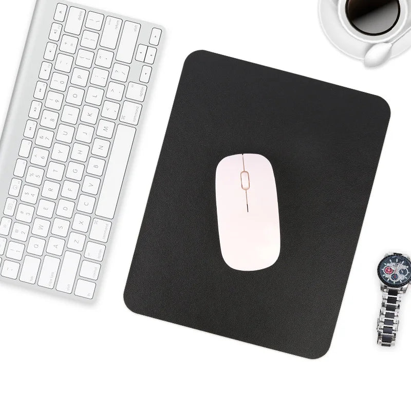 Schlichtes Einfarbiges PU Leder Mauspad – Rutschfeste Wasserdichte Schreibtischunterlage für Laptop und PC Kaufschwan®