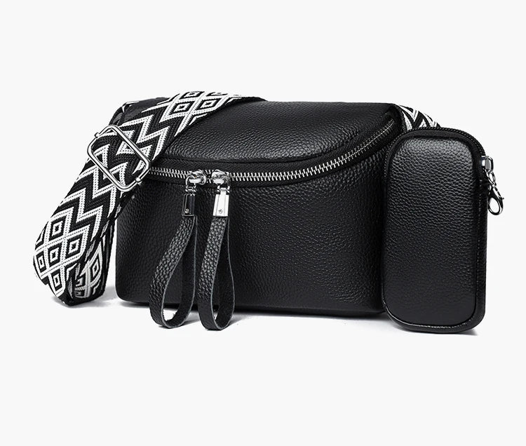 Damen Brusttasche – Hochwertige Rindsleder Crossbody, Gürteltasche & Handtasche mit Kleiner Geldbörse Kaufschwan®