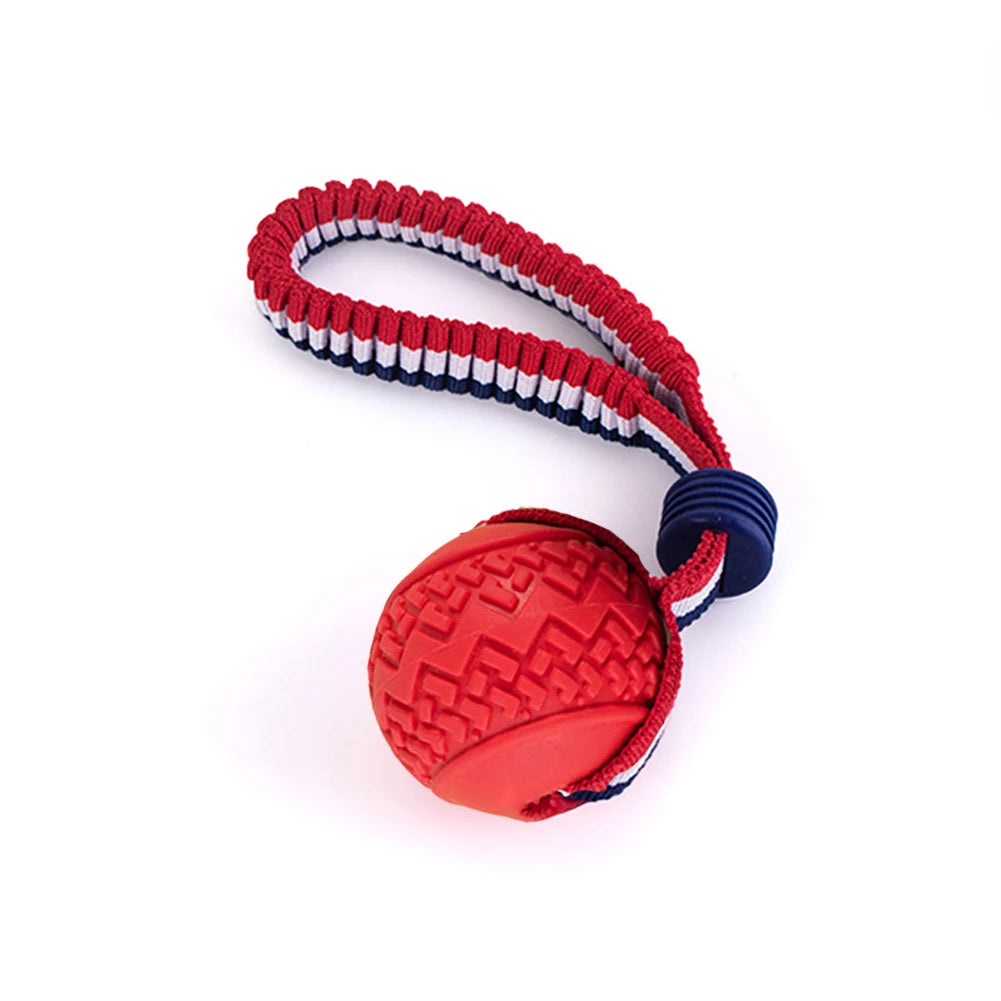 Hund Seil Knotenball – Bissfestes Kauspielzeug mit Zugseil Kaufschwan® Design 3 6.5x24cm