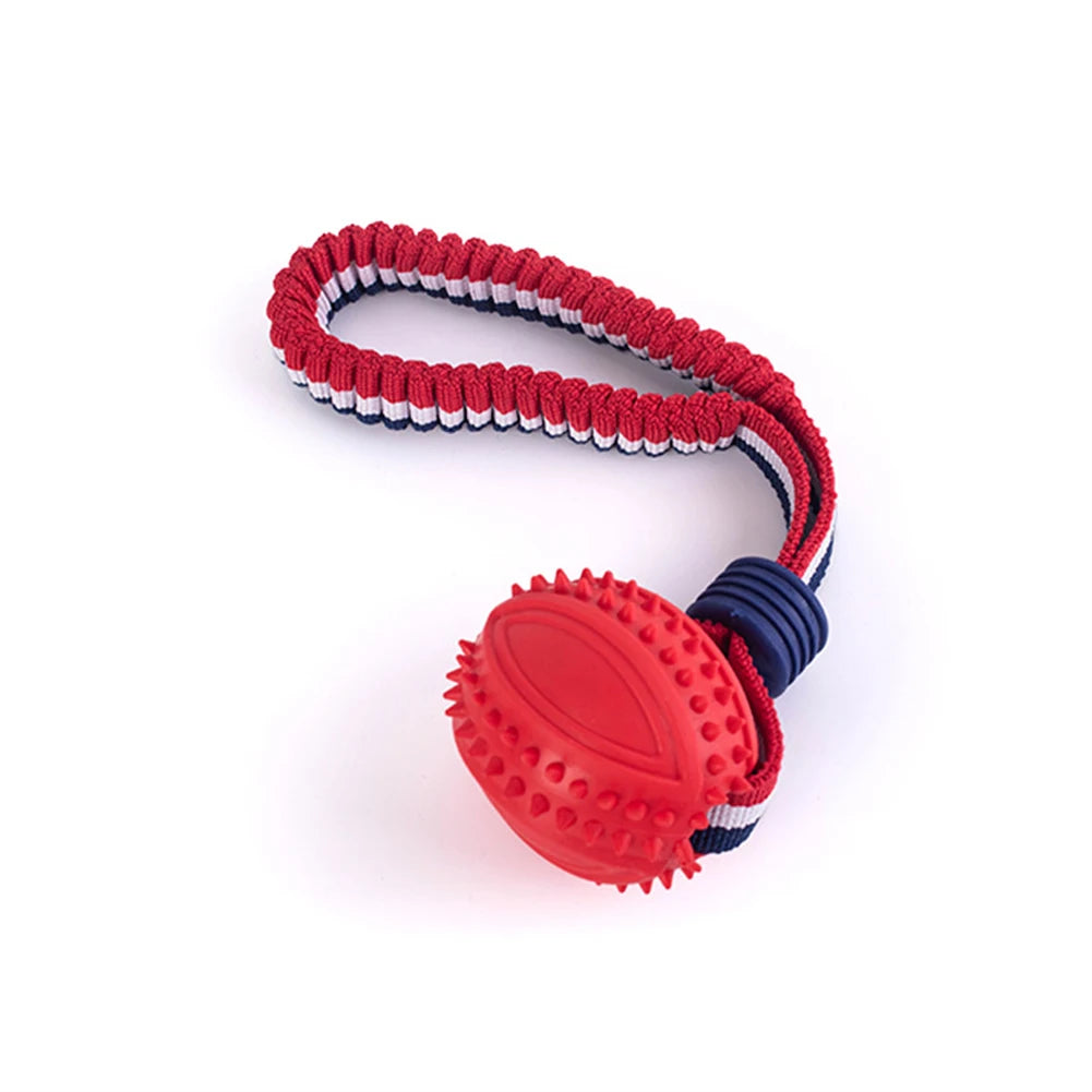 Hund Seil Knotenball – Bissfestes Kauspielzeug mit Zugseil Kaufschwan® Design 5 6.5x24cm