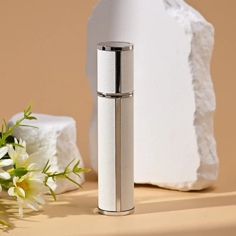 10ml Luxus Leder Glas Parfüm Sprayflasche – Tragbarer Nachfüllbarer Mini Atomizer | Reise-Parfüm Nachfüllbehälter Kaufschwan® Weiß