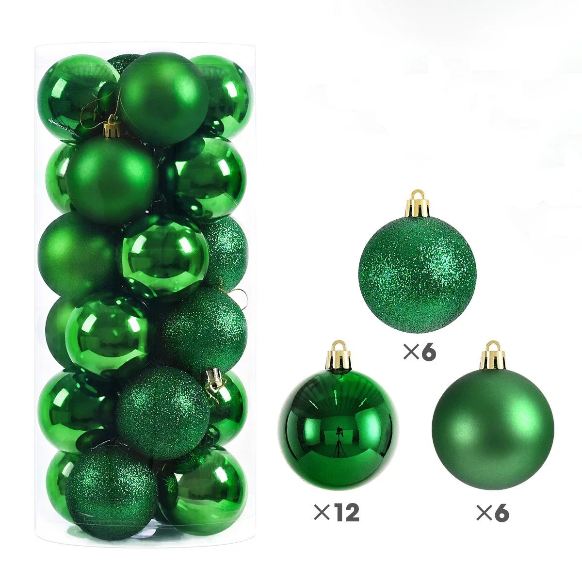 24 Stück 4CM Weihnachtskugeln – Bruchsichere Baumdekoration | Hängende Christbaumkugeln für Zuhause & Festliche Anlässe Kaufschwan®