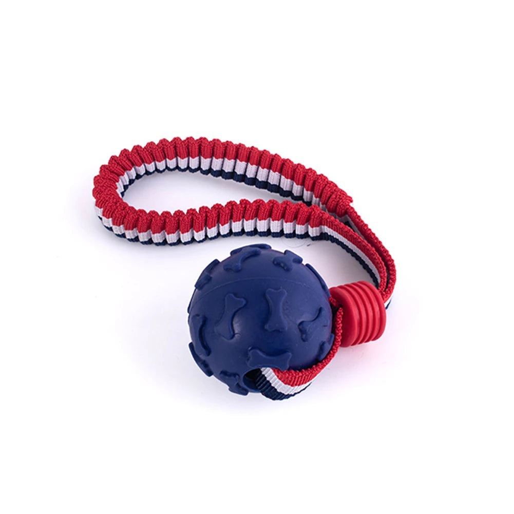 Hund Seil Knotenball – Bissfestes Kauspielzeug mit Zugseil Kaufschwan® Design 2 6.5x24cm