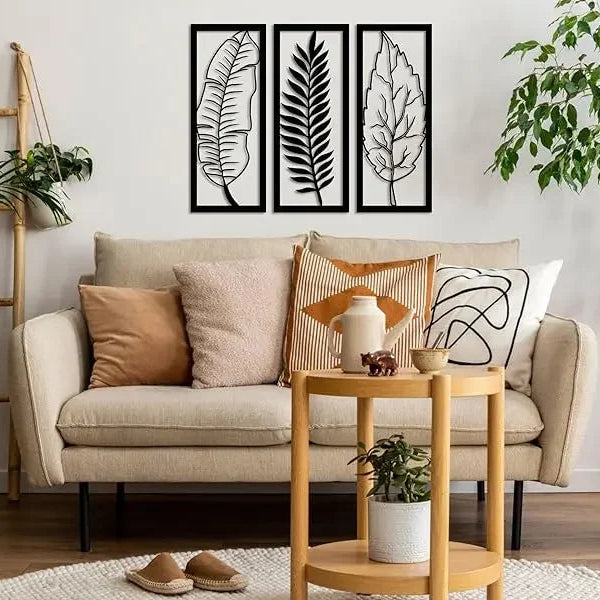 Metall Eisen Blätter Wandbild – Elegante Blatt Wanddekoration für Zuhause Kaufschwan®